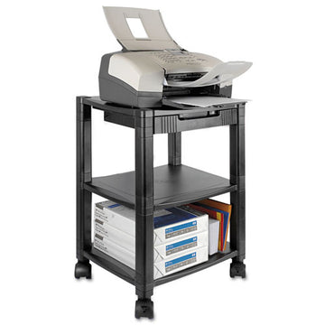 Kantek Mobile Printer Stand, Three-shelf, 20w X 13.25d X 24.5h, Black freeshipping - TVN Wholesale
